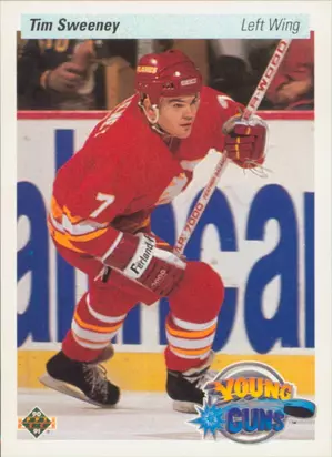 1990-91 UPPER DECK - TIM SWEENEY #531 YOUNG GUNS