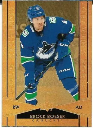 2021-22 TIM HORTONS - BROCK BOESER #G-9 GOLD ETCHINGS