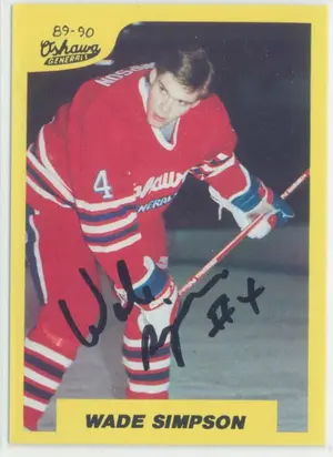 1989-90 7TH INNING SKETCH - WADE SIMPSON #8 AUTOGRAPH