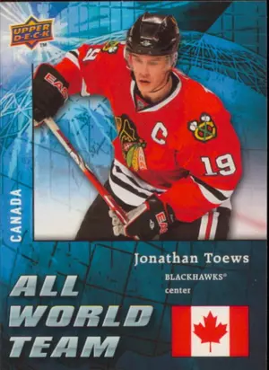 2009-10 UPPER DECK - JONATHAN TOEWS #AW40 ALL WORLD TEAM SP!