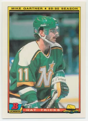 1990-91 BOWMAN - MIKE GARTNER #8 HAT TRICKS