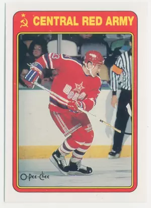 1990-91 O-PEE-CHEE - IGOR MASLENNIKOV #14R CENTRAL RED ARMY