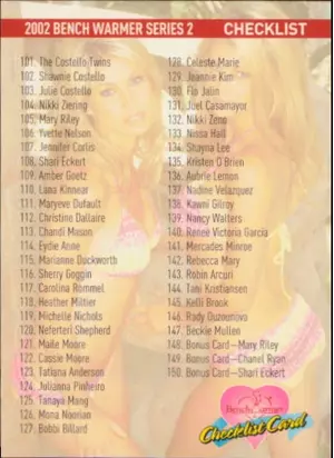 2002 Benchwarmer - Checklist #199