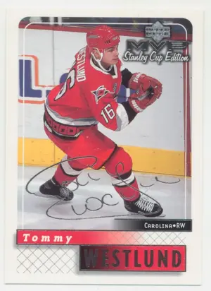 1999-00 MVP STANLEY CUP EDITION - TOMMY WESTLUND #42 SILVER SCRIPTS