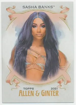 2021 Topps Heritage WWE - Sasha Banks #AG-19 Allen & Ginter