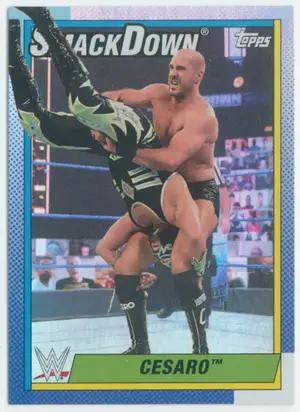 2021 Topps Heritage WWE - Cesaro #54 Rainbow Foil