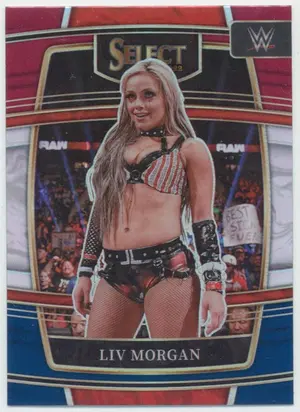 2022 Select WWE - Liv Morgan #44 Concourse Red and Blue Prizm Parallel