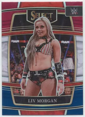 2022 Select WWE - Liv Morgan #44 Concourse Red and Blue Prizm Parallel