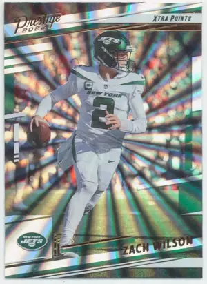2022 Prestige - Zach Wilson #225 Xtra Points Sunburst Parallel