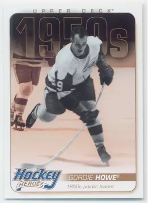 2011-12 UPPER DECK - GORDIE HOWE #HH9 HOCKEY HEROES