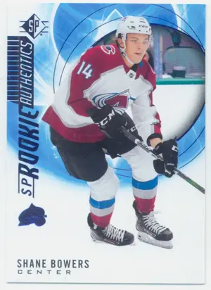 2020-21 SP - SHANE BOWERS #108 ROOKIE AUTHENTICS BLUE PARALLEL