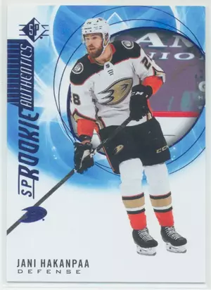 2020-21 SP - JANI HAKANPAA #117 ROOKIE AUTHENTICS BLUE PARALLEL