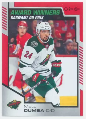 2020-21 O-PEE-CHEE UPDATE - MATT DUMBA #608 AWARD WINNERS RED PARALLEL