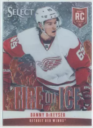 2013-14 PANINI SELECT - DANNY DeKEYSER #FR-11 FIRE ON ICE ROOKIES