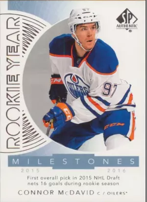 2017-18 SP AUTHENTIC - CONNOR McDAVID #RYM-CM ROOKIE YEAR MILESTONES