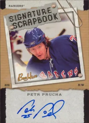 2006-07 BEEHIVE - PETR PRUCHA #SS-PP SIGNATURE SCRAPBOOK