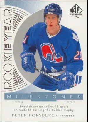 2017-18 SP AUTHENTIC - PETER FORSBERG #RYM-PF ROOKIE YEAR MILESTONES