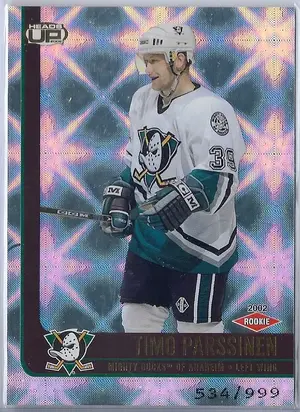 2001-02 Heads Up #102 Timo Parssinen RC (534/999)