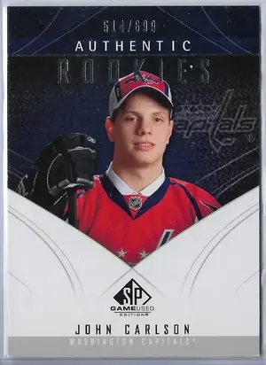 2009-10 SP Game Used (Authentic Rookies) #132 John Carlson RC (514/699)