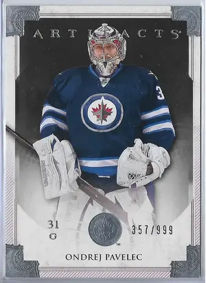 2013-14 Artifacts #120 Ondrej Pavelec (357/999)