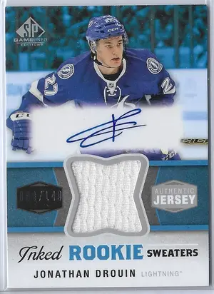 2014-15 SP Game Used Inked Rookie Sweaters #IRS-JD Jonathan Drouin (088/149)