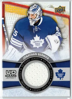 2015-16 UD Jonathan Bernier GU Jersey Toronto Maple Leafs
