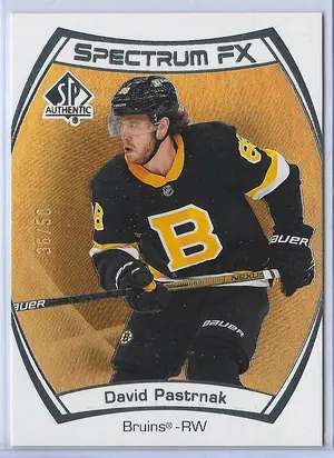 2021-22 SP Authentic Spectrum FX Gold #S-30 David Pastrnak (36/50)