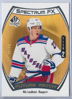2021-22 SP Authentic Spectrum FX Gold (Future Watch Tier 2) #S-79 Nils Lundkvist (36/50)
