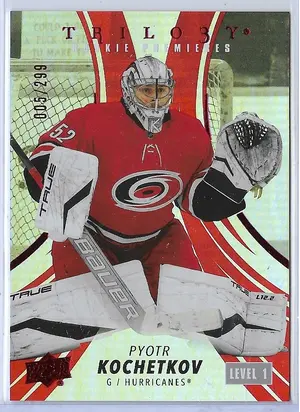 2022-23 Trilogy Red #130 Pyotr Kochetkov (005/299)