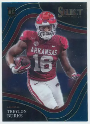 2022 Panini Select Draft Picks - Treylon Burks #106 Field Level Blue Parallel