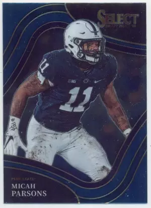 2022 Panini Select Draft Picks - Micah Parsons #176 Field Level Blue Parallel