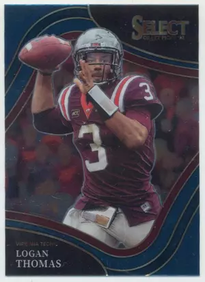 2022 Panini Select Draft Picks - Logan Thomas #193 Field Level Blue Parallel