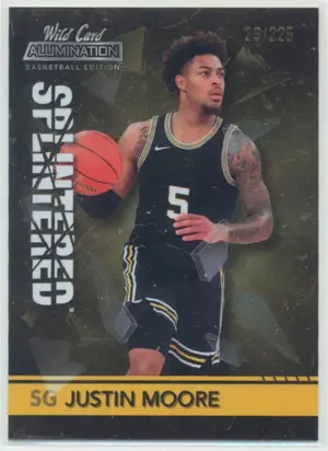 2021-22 Wild Card Alumination - Justin Moore #ASP-31 Splintered Gold Parallel 26/225