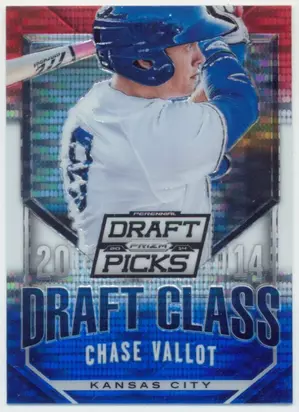 2014 Panini Prizm Perennial Draft Picks - Chase Vallot #38 Draft Class Red White & Blue Pulsar Prizm Parallel