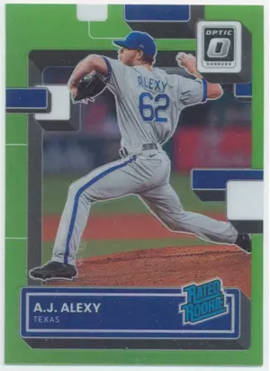 2022 Panini Donruss Optic - A.J. Alexy #61 Rated Rookie Lime Green Prizm Parallel