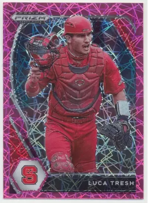 2021 Panini Prizm Draft Picks - Luca Tresh #PDP214 Pink Velocity Prizm Parallel