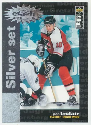 1995-96 COLLECTOR'S CHOICE - JOHN LECLAIR #C23 YOU CRASH THE GAME SILVER SET