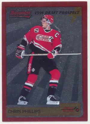 1995-96 BOWMAN - CHRIS PHILLIPS #P28 DRAFT PROSPECTS