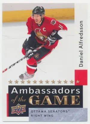 2009-10 UPPER DECK - DANIEL ALFREDSSON #AG46 AMBASSADORS OF THE GAME