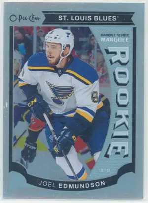 2015-16 UPPER DECK - JOEL EDMUNDSON #U22 MARQUEE ROOKIE O-PEE-CHEE UPDATE RAINBOW FOIL