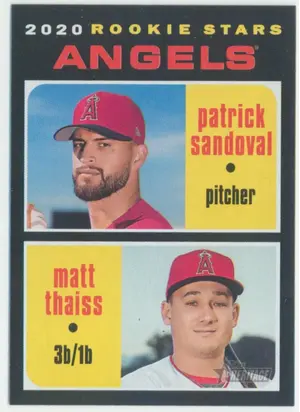 2020 Topps Heritage - Patrick Sandoval/Matt Thaiss #152 Rookie Stars