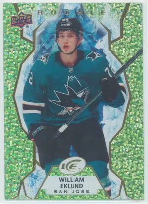 2021-22 UPPER DECK ICE - WILLIAM EKLUND #116 ROOKIE GREEN