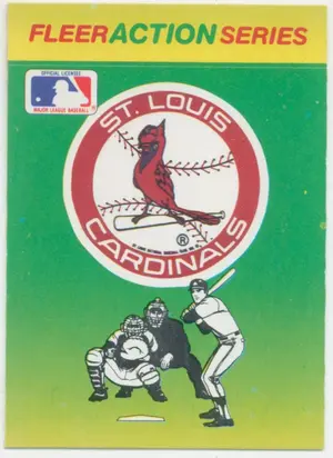 1990 Fleer - St. Louis Cardinals #SLCA Team Stickers Inserts
