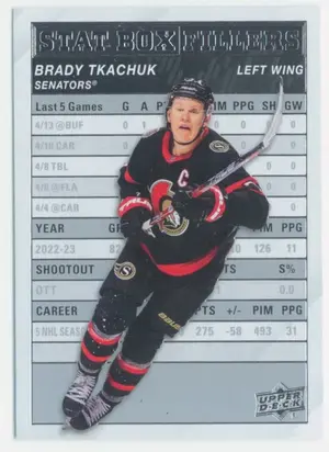 2023-24 UPPER DECK - BRADY TKACHUK #SB-17 STAT BOX FILLERS