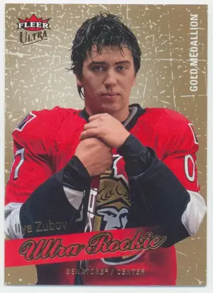 2008-09 FLEER ULTRA - ILYA ZUBOV #207 ROOKIE GOLD MEDALLION