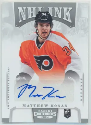 2013-14 PANINI CONTENDERS - MATTHEW KONAN #I-MKO NHL INK