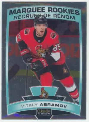 2019-20 O-PEE-CHEE PLATINUM - VITALY ABRAMOV #189 MARQUEE ROOKIES