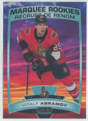 2019-20 O-PEE-CHEE PLATINUM - VITALY ABRAMOV #189 MARQUEE ROOKIES SUNSET
