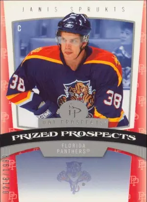 2006-07 HOT PROSPECTS - JANIS SPRUKTS #160 PRIZED PROSPECTS 216/1999