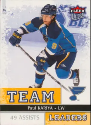 2008-09 FLEER ULTRA - PAUL KARIYA #TL14 TEAM LEADERS
